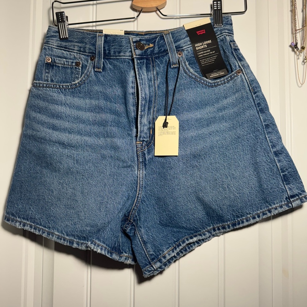 Levi's Blue Jean Shorts High-Waisted Relaxed Fit